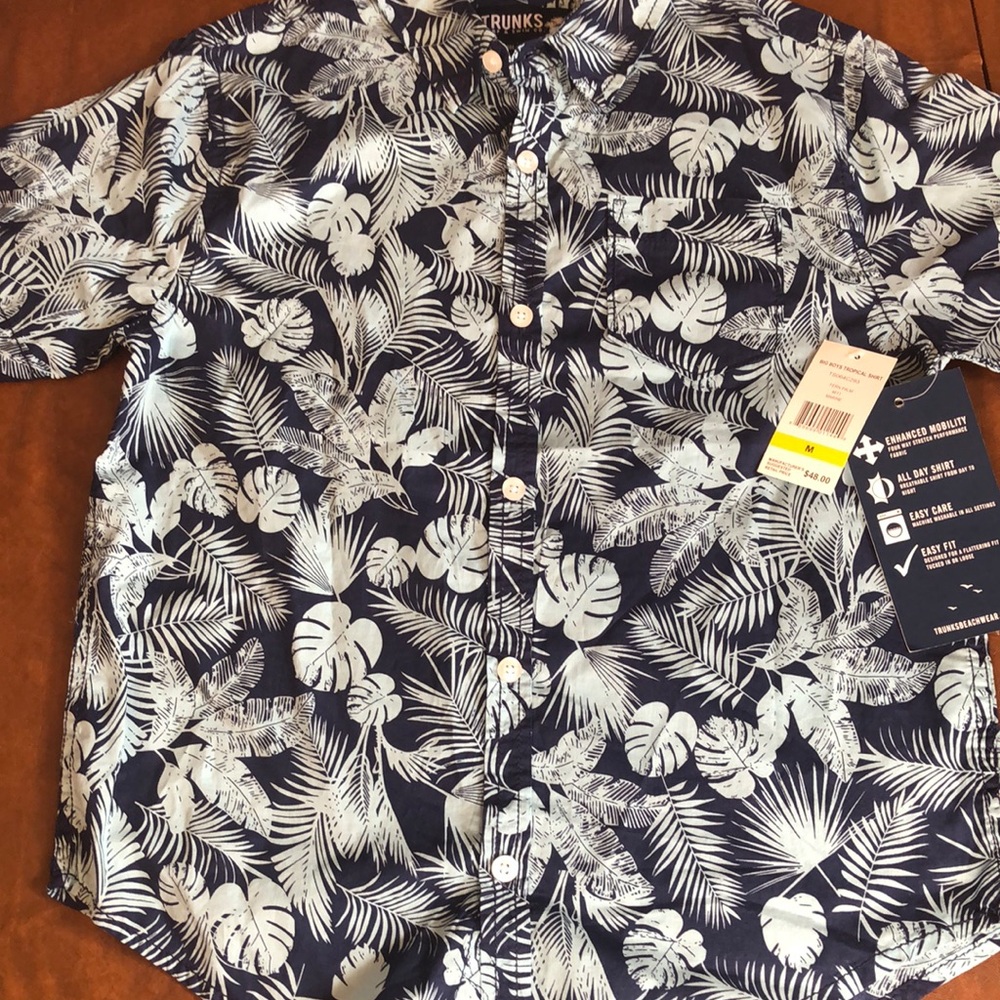 NWT Trunks Surf & Swim Co  button down shirt